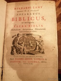 Stará vzácna kniha SACRA BIBLIA Lami 1711 BIBLICUS - 2