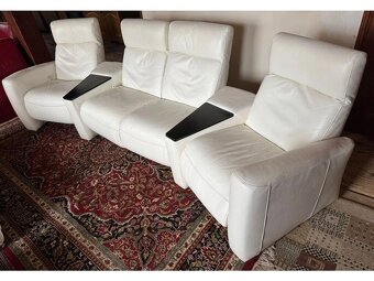 Kožená relaxační sedací souprava 2+1+1, 3193 - 2