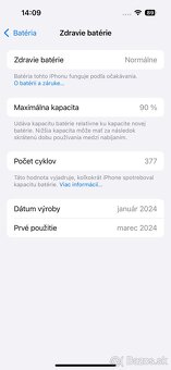 Predam iPhone 15 pro 128 GB cierny - 2