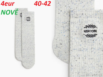 Ponožky New York, Z rebrovaného úpletu, Členkové - 2