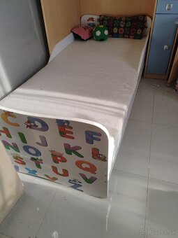Detská postieľ 90x200 so šuflikom a roštom - 2