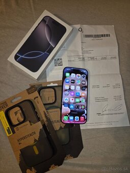 iPhone 16 Pro,Black Titanium,256GB,top stav,zaruka 13mes. - 2