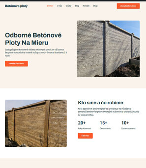 Firemná webova stránka alebo jednostránkový web na Wordpress - 2