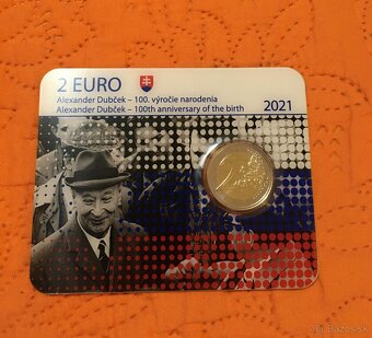 2 euro COINCARD Slovensko 2021 BU - DUBCEK S PODPISOM - 2