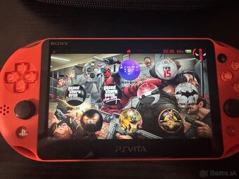 Predám PS Vita 2000 NEON ORANGE +128 Gb karta - 2