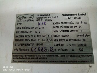 Závesný plynový kotol Atack - 2