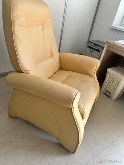 Kožené rozkladací kreslo - 2