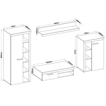 Obývacia stena Rumba - 2