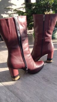 Kožené dámske čižmy, veľkosť 38 - 2