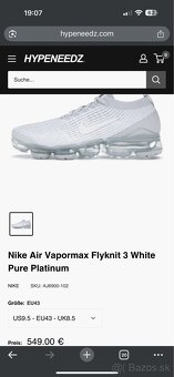 Nike Air VaporMax Flyknit 3.0 Pure Platinum, Origo (No Fake) - 2