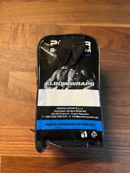 Power System – Elbow Wraps (bandáže na lakte), čierno-modré, - 2