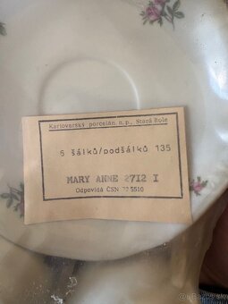 Čajová sada - Mary Anne - Karlovarský porcelán, originál - 2