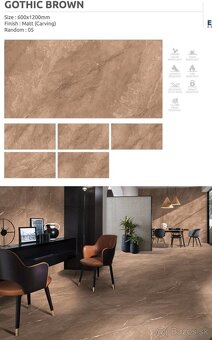 Dlažba, obklad 120x60 - hnedá. Doprava celé Slovensko - 2