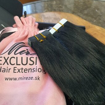 Predam Tape in 100% ludské vlasy #1 čierna - 2