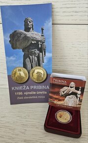 Zlata zberatelska minca 100€ Knieza Pribina 2011 - 2