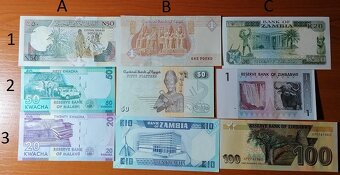 Bankovky mix Afrika - 2