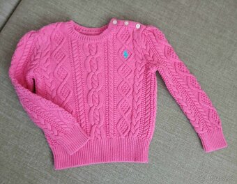 Ružový svetrík zn.Polo by Ralph Lauren, veľ.98 - 2