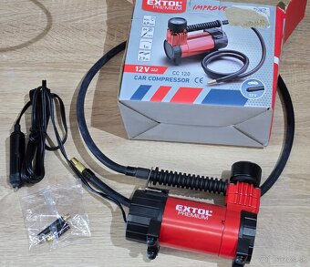 Extol Premium CC 120 minikompres, do auta 12V 6,9bar - 2