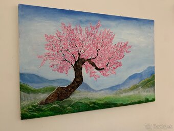 Predám originálny obraz „Kvetinový strom“ 180 × 120 cm - 2