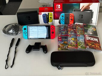 PREDÁM Nintendo Switch OLED - komplet príslušenstvo TOP STAV - 2