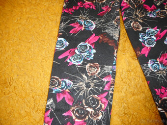 dievčesnké zateplené legíny 134cm - 2