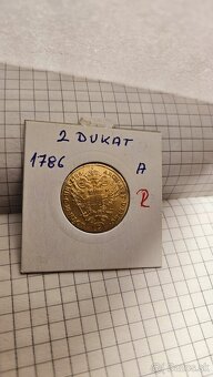 vzácny zlatý 2 dukát 1786 - 2