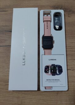 Chytré hodinky P72 – 1,85" - volanie, IP68, ružové - 2