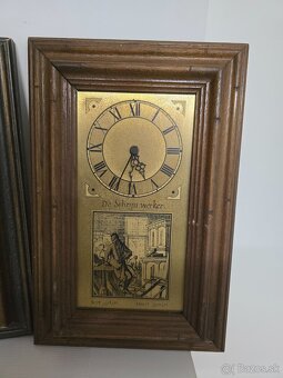 Nástenné drevene hodiny 2x + kríž - 2