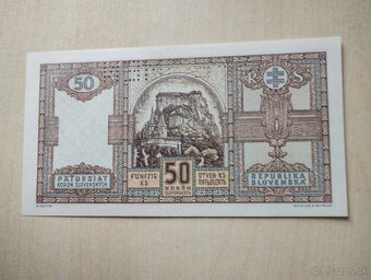 predám starú bankovku 50 korún 1940 unc - 2