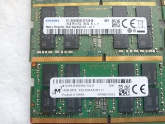 predám pamäte pre notebooky , (sodimm) 16gb DDR4 - 2