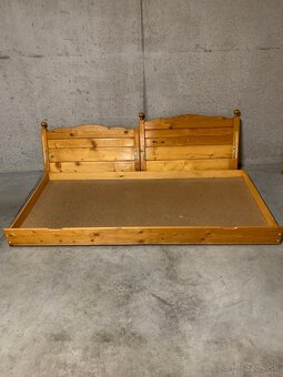 Darujem 2 použité postele IKEA smrekové - 2