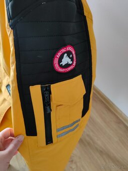Pánska bunda s kožušinou hrubá do pása - 2