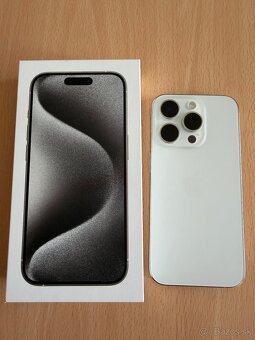 Predám iPhone 15 Pro 256 GB – White Titanium – TOP STAV - 2