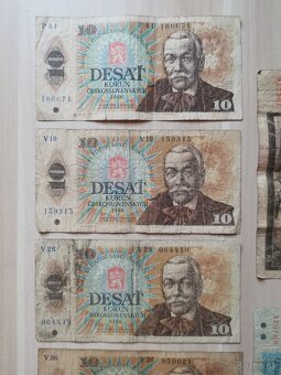 Staré československé bankovky 10KČS a 20KČS - 2