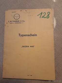 Papiere na ŠKODA 440 Spartak - 2