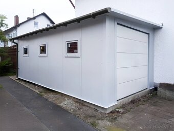 Zateplená garáž zo sendvičového panelu 4x7m. - 2