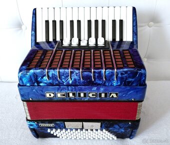Predam akordeon Delicia Junior 72 bas., TOP stav... - 2
