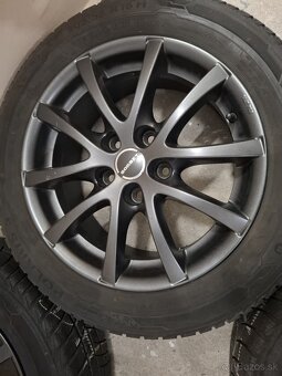 Alu disky Borbet LV5 Anthracite Glossy+zimné pneu 205/55 R16 - 2