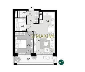 Vo výstavbe - V projekte Downtown Yards 2 izbový byt s gará - 2