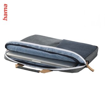Predám tašku na notebook Hama 13,3" (34 cm), šedá/modrá - 2