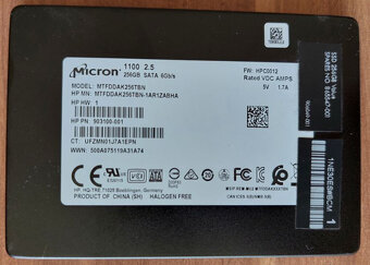 Predam malo pouzivane SSD disky 2,5" 256GB, ramcek - 2