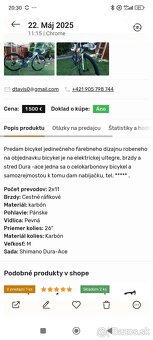 Cestný karbónový bicykel - 2