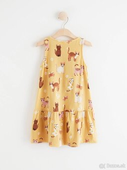 Nádherné bavlnené šaty značky Lindex s mačičkami - 2