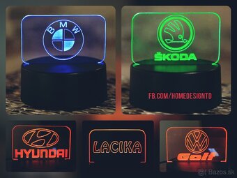 Led lampa s vlastným textom / logom - 2