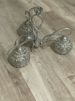 Predám moderný luster – chróm/sklo - 2