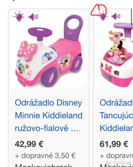Odrážadlo minnie autíčko - 2