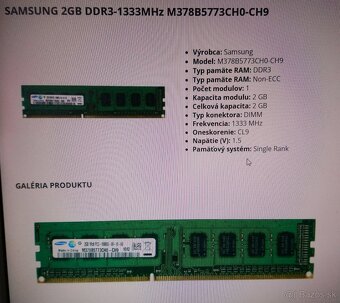 ram DDR3 3x2GB 1333MHz CL9 - 2