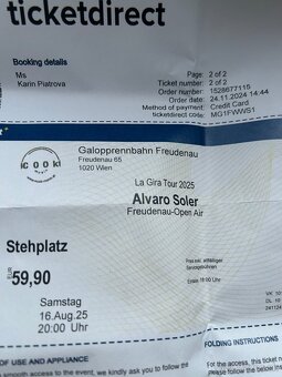 Listky na koncert Alvaro Soler 16.8.2025 - 2