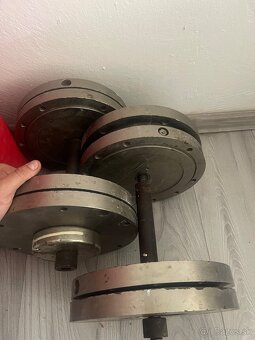 Predám jednoručky 2 x po 45kg - 2