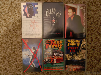 10 euro/kus - VHS videokazety originál HUDOBNÉ - 2